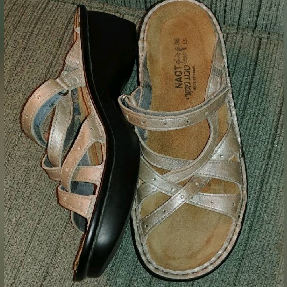Naot platform slide sandals